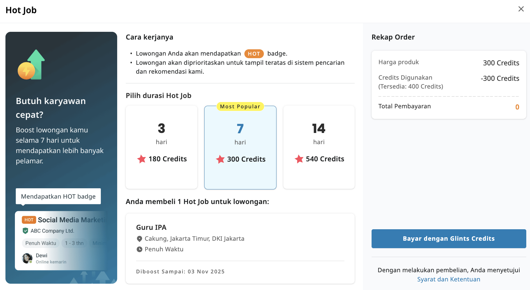 [ID] Job Boost with Sufficient Credits.png