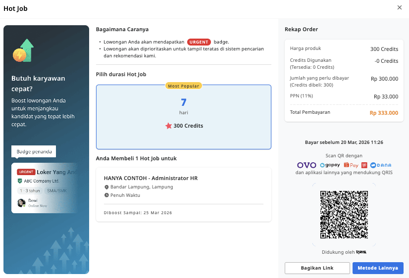 [ID] Emp Web - 2026 Option to Boost Job on New Job Listing with Insufficient Balance.png